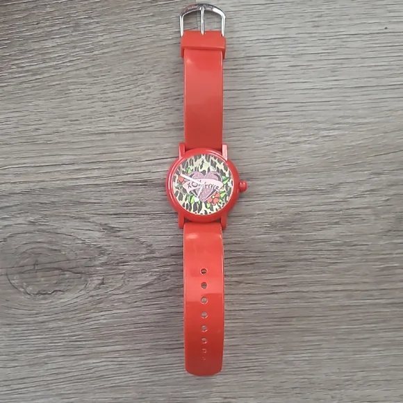 Red Leopard Print Watch - Picture 2 of 6